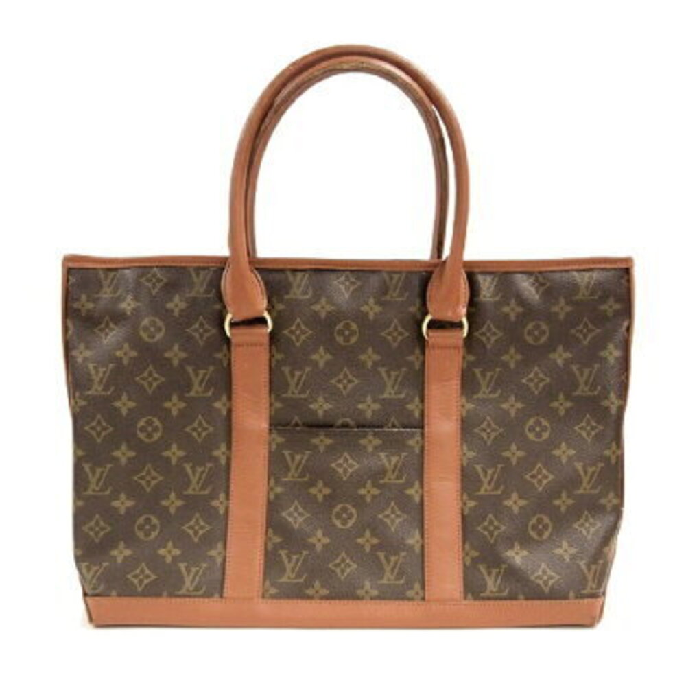 Louis Vuitton Sac Weekend Brown Shoulder Tote Bag Handbag B